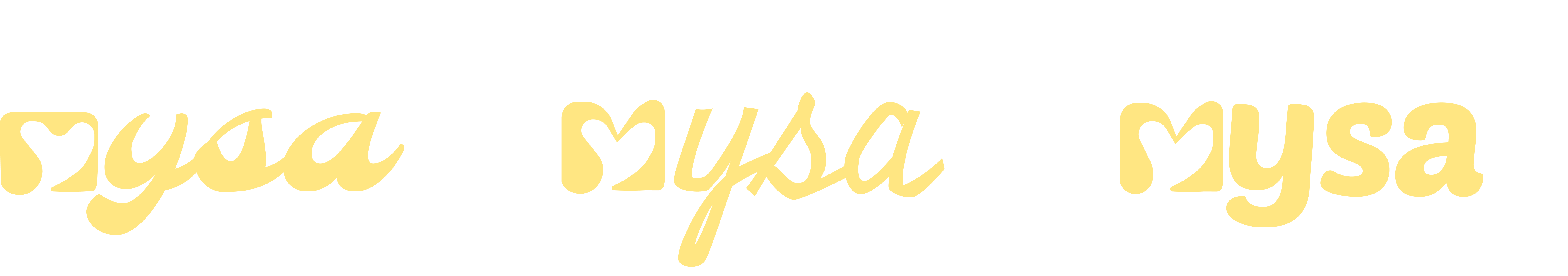 Mysa logo versions v.1, v.2, v.3